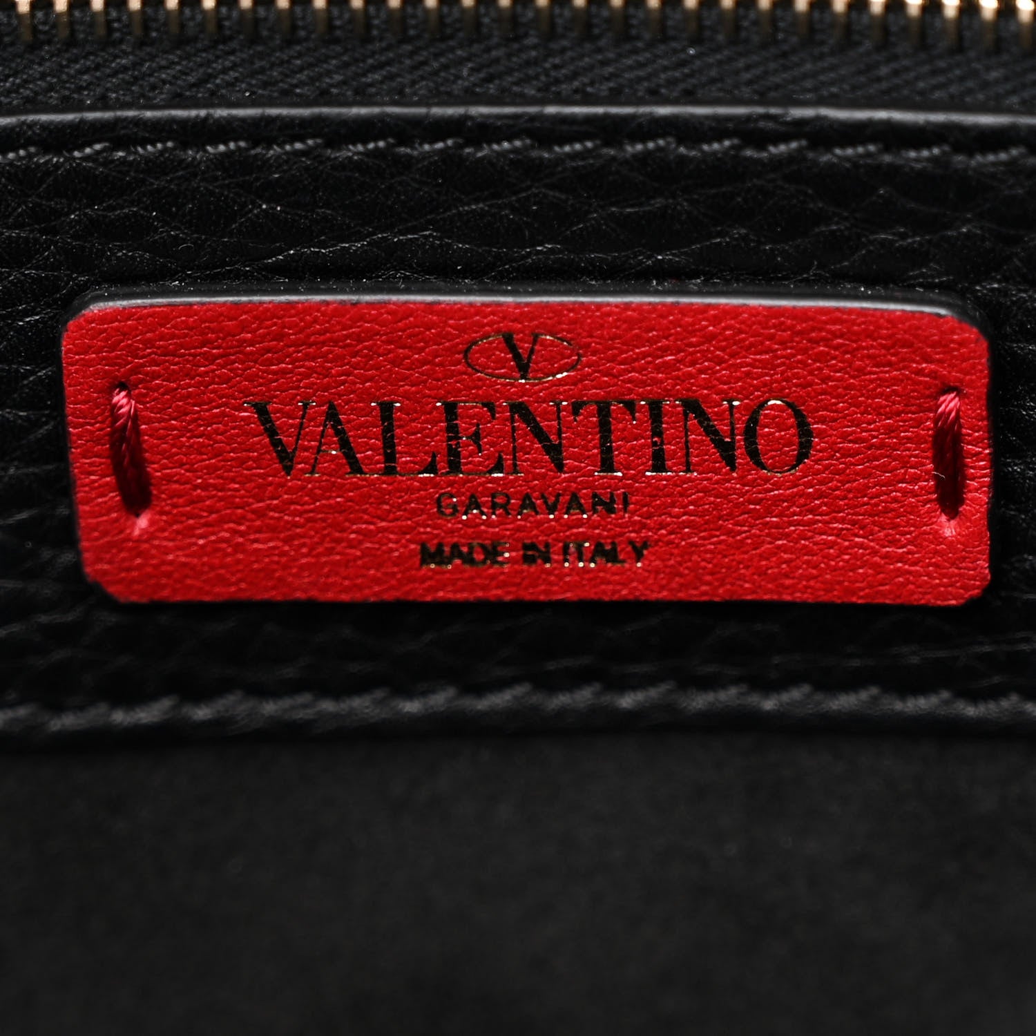 Valentino Garavani Grained Calfskin Rockstud Shoulder Tote Black 5 of 10