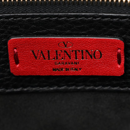Valentino Garavani Grained Calfskin Rockstud Shoulder Tote Black 5 of 10