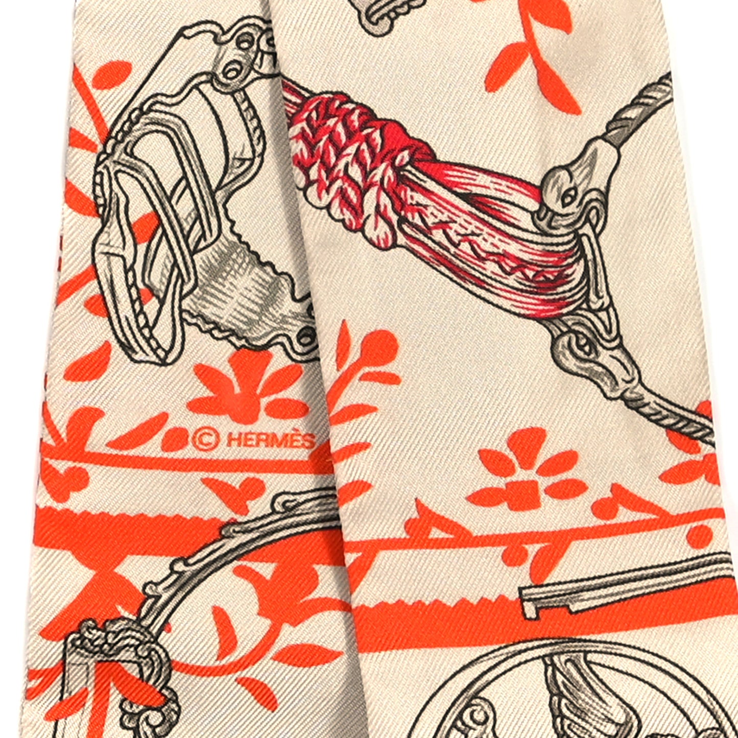 Silk Etriers Remix Twilly Verveine Orange Kaki