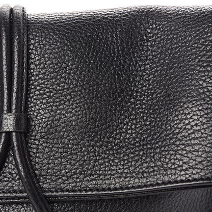 Burberry Grainy Calfskin House Check Horn Toggle Shoulder Bag Black 8 of 12