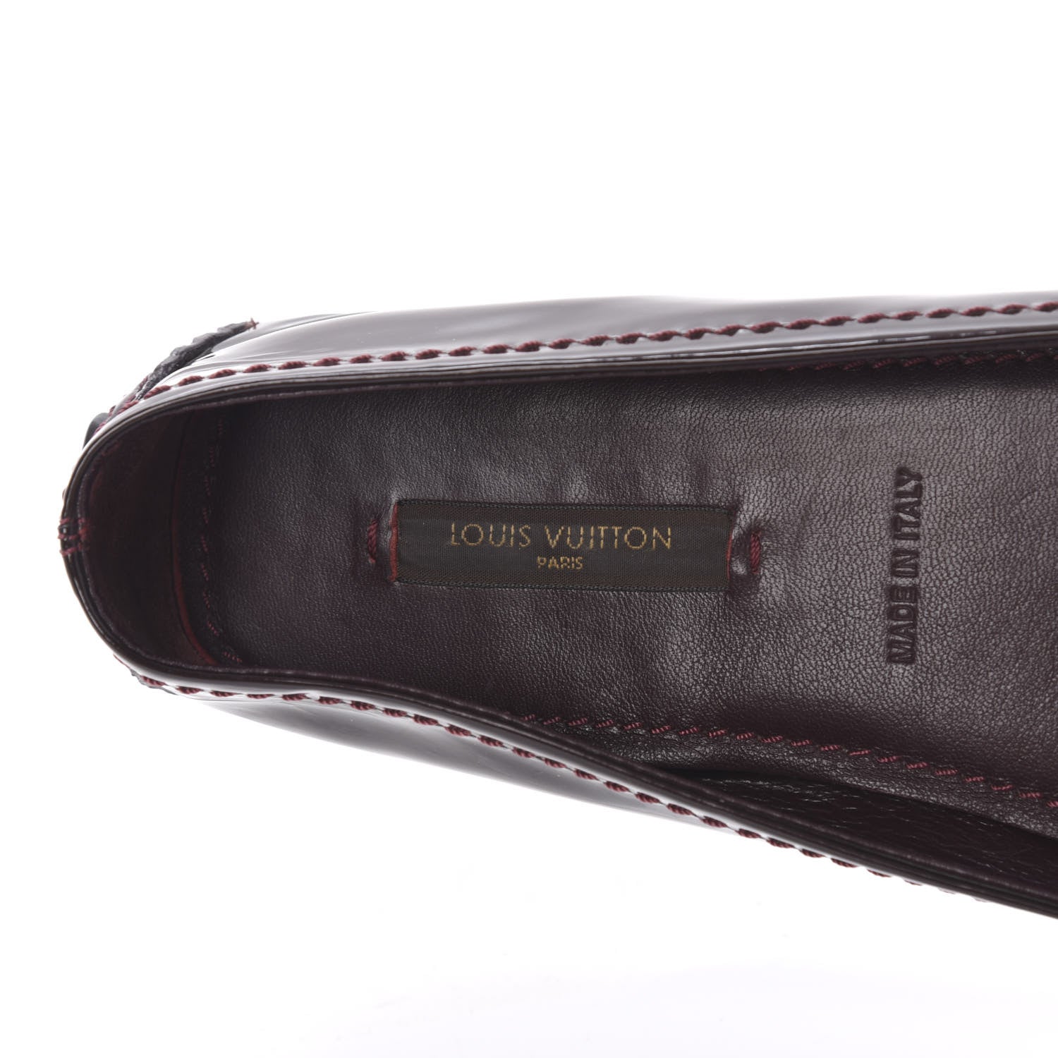 Louis Vuitton Patent Calf Oxford Ballerina Flats 34.5 Amarante 8 of 10
