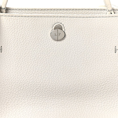 Loro Piana Grained Calfskin Cluisee Petite Odessa Shoulder Bag Grey 7 of 11