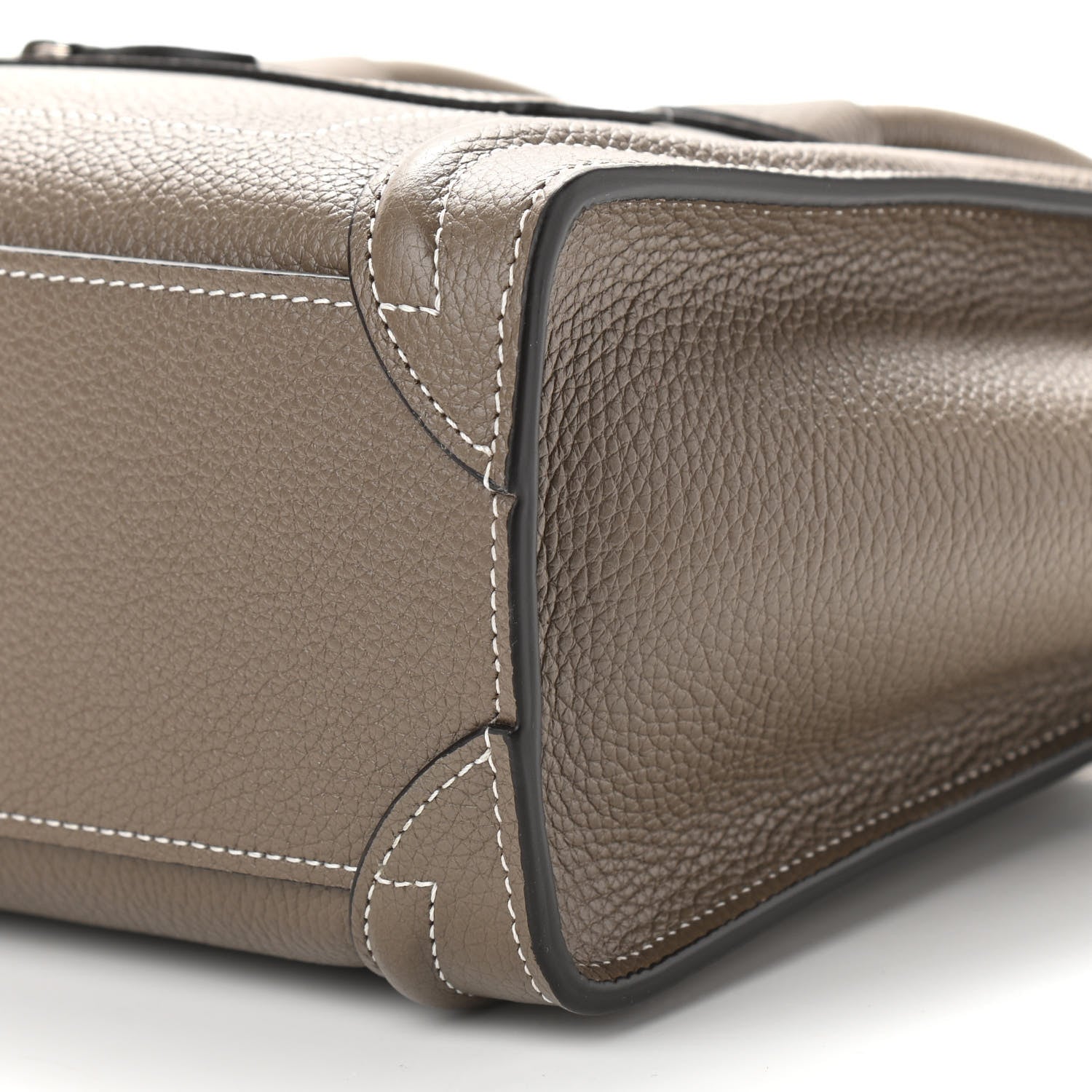 Celine Drummed Calfskin Nano Luggage Souris 11 of 11