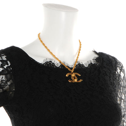 Chanel CC Chain Pendant Necklace Gold 2 of 7