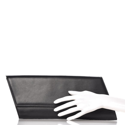 Saint Laurent Calfskin Diagonal Clutch Black 2 of 8