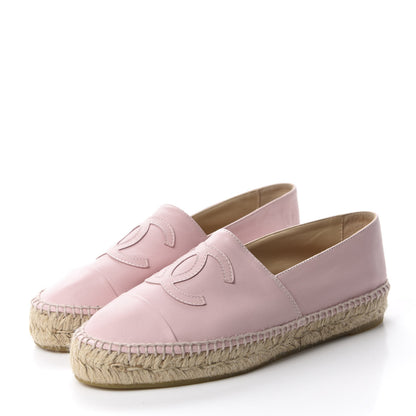Chanel Lambskin CC Espadrilles 36 Light Pink 3 of 11