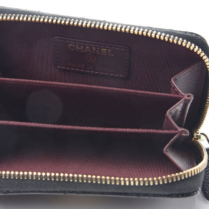 Chanel Caviar Quilted Zip Coin Purse Black 4 of 6