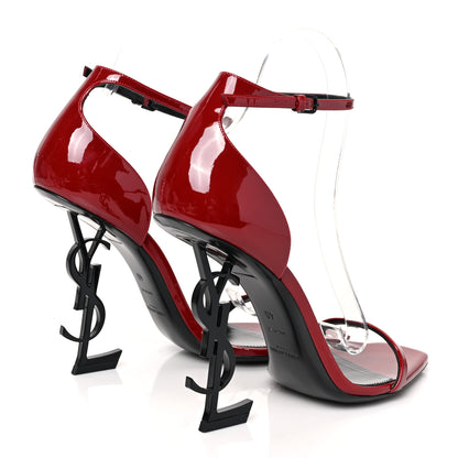Saint Laurent Patent Opyum 110 Sandals 40 Hot Red 4 of 9