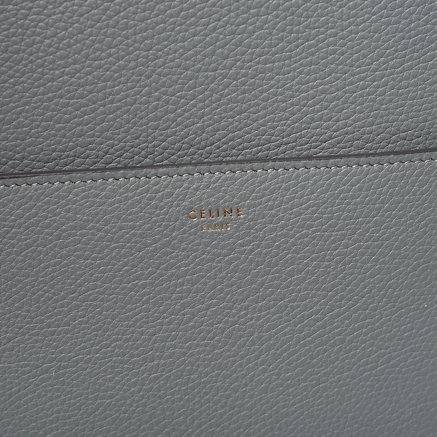 Celine Soft Grained Calfskin Sangle Bucket Bag Storm 6 of 8