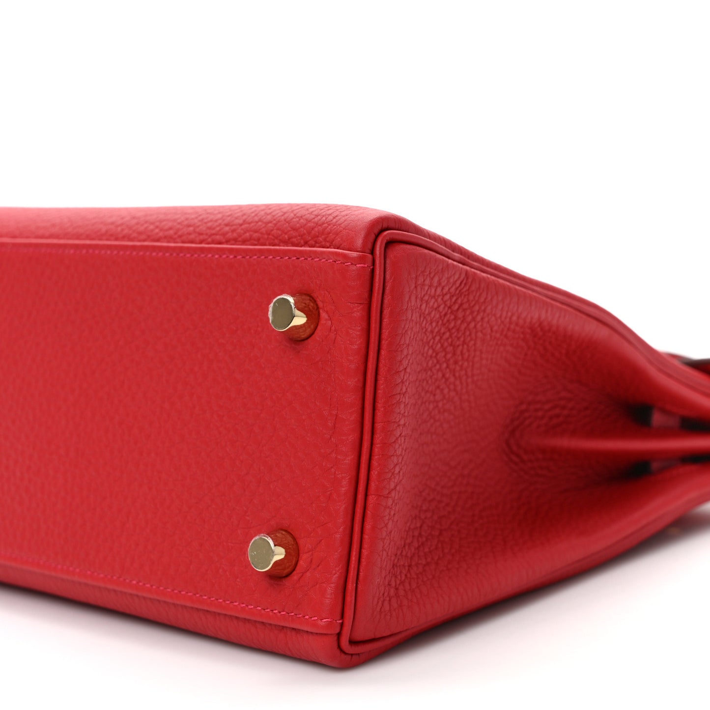 Togo Horseshoe Kelly Retourne 25 Rouge Casaque Gold