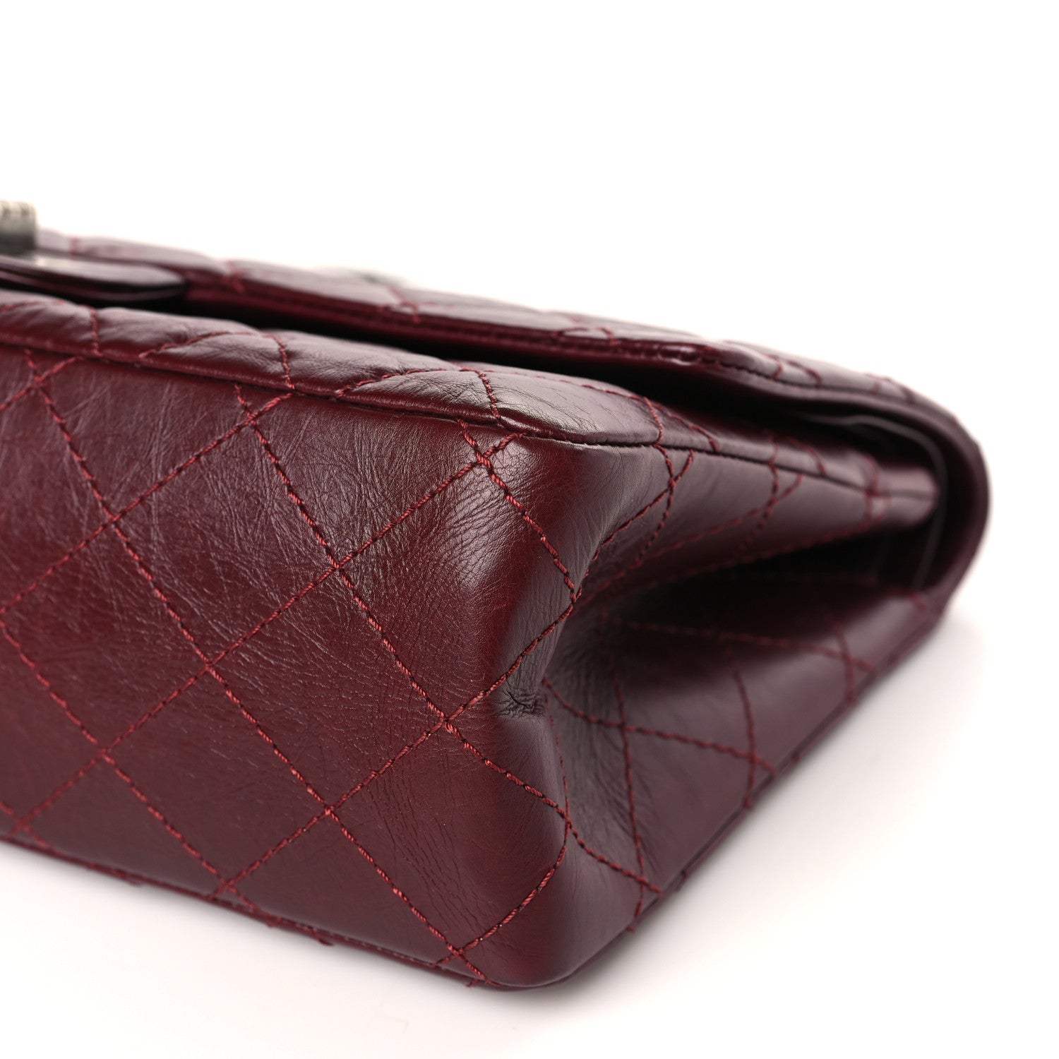 Chanel Aged Calfskin Quilted 2.55 Reissue 226 Flap Dark Burgundy 9 of 9