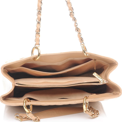Chanel Caviar Quilted Grand Shopping Tote GST Beige 5 of 16