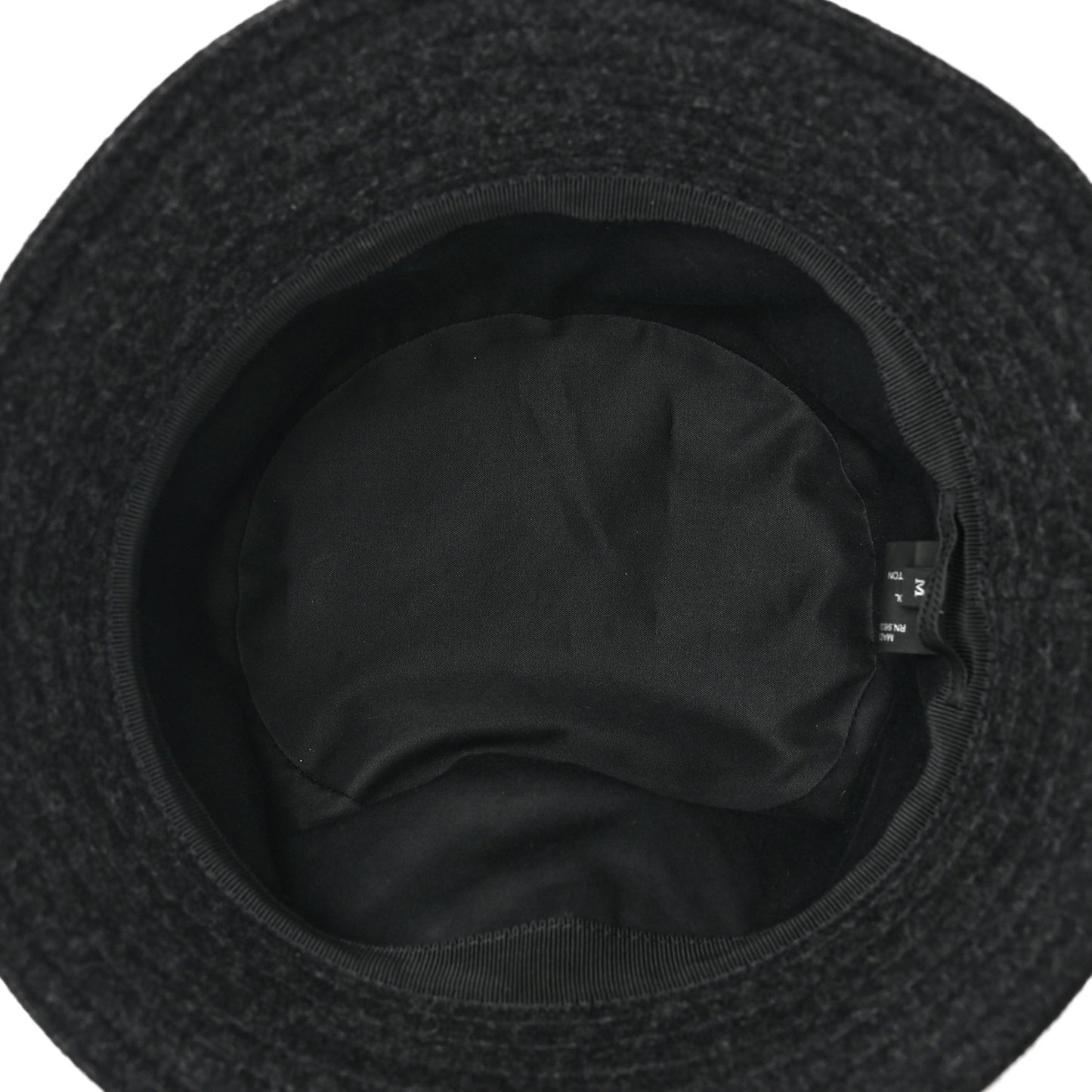 Authentic Loden Wool Metal Triangle Logo Bucket Hat M Anthracite