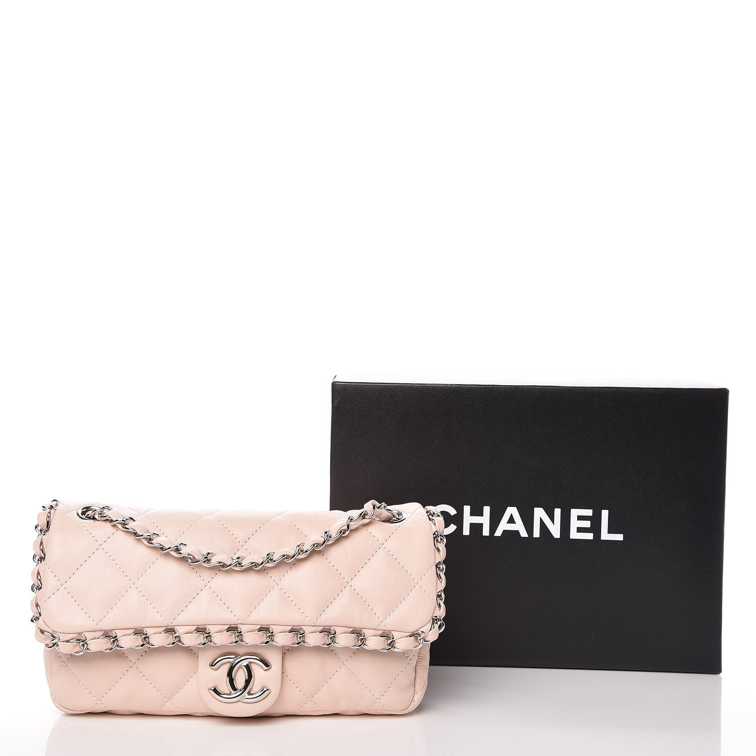 Chanel Calfskin Quilted Small Chain Me Flap Light Pink 13 of 13
