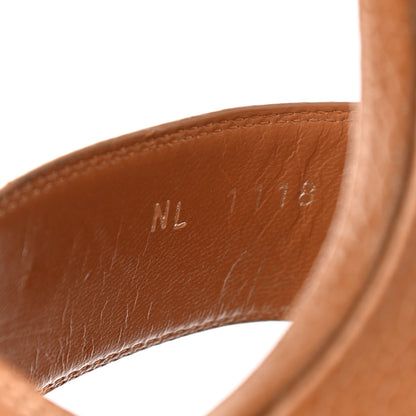 Louis Vuitton Grained Calfskin Horizon Platform Sandals 41 Cognac 8 of 9