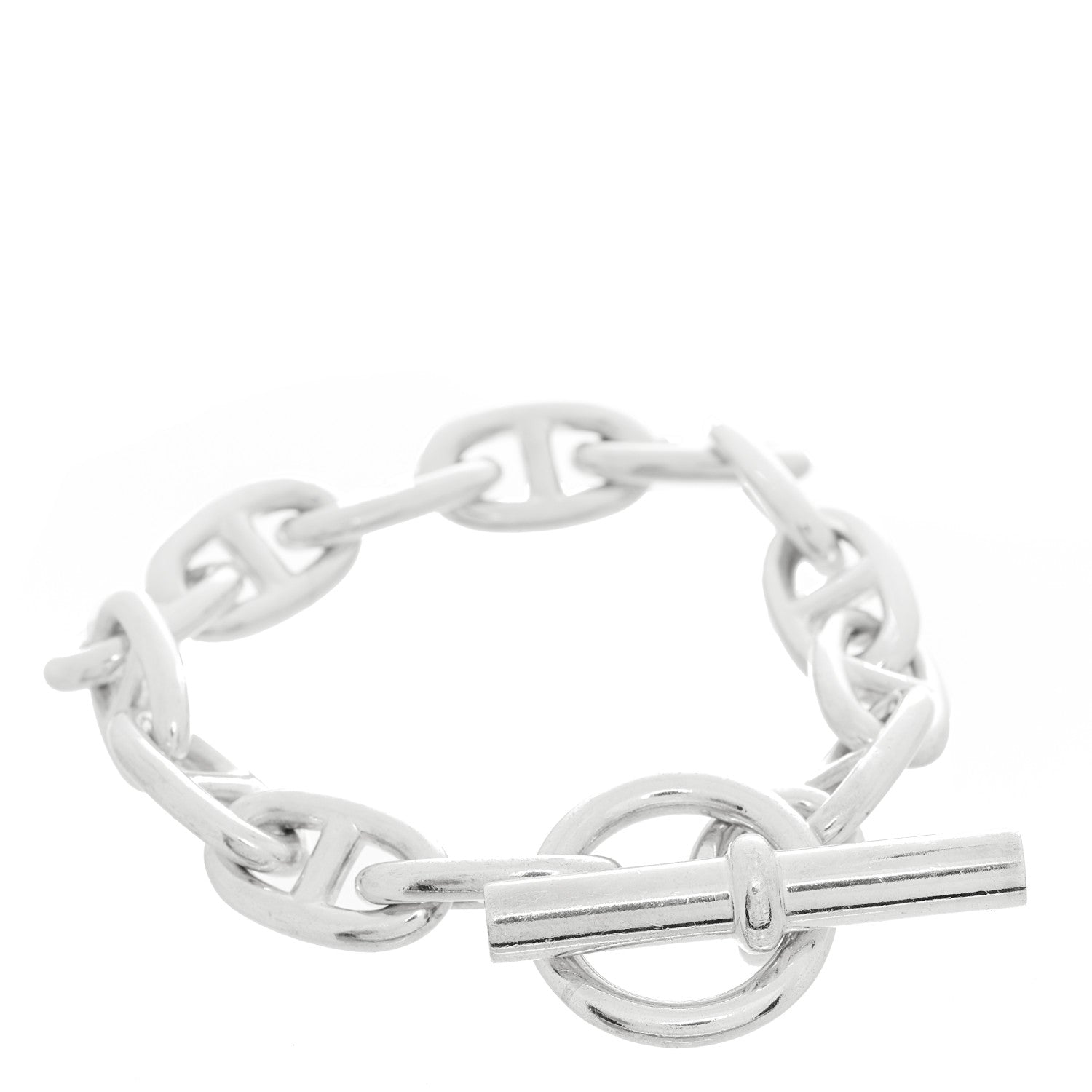 Hermes Sterling Silver GM Chaine d'Ancre Bracelet 1 of 3