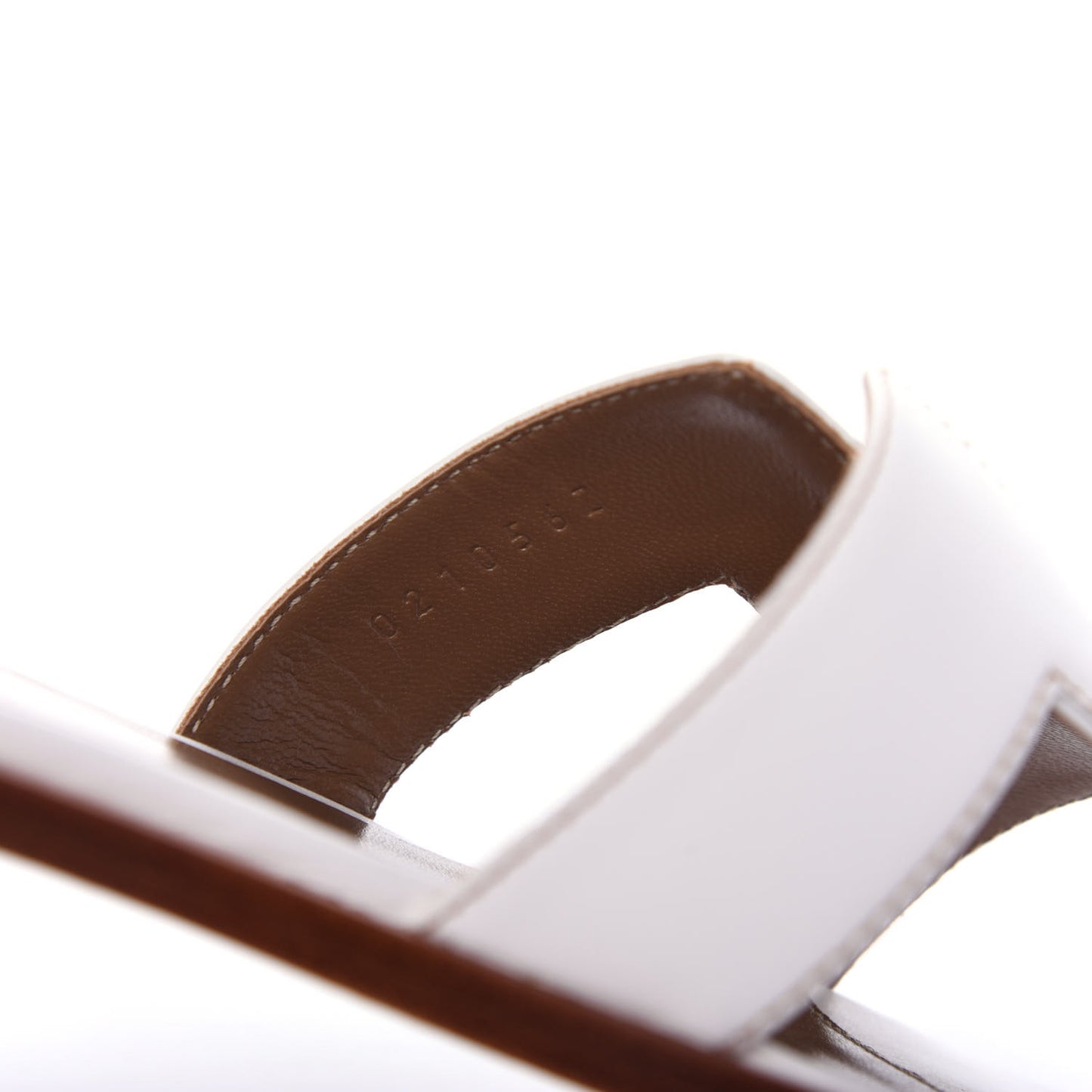 Box Calfskin Oran Sandals 37 White