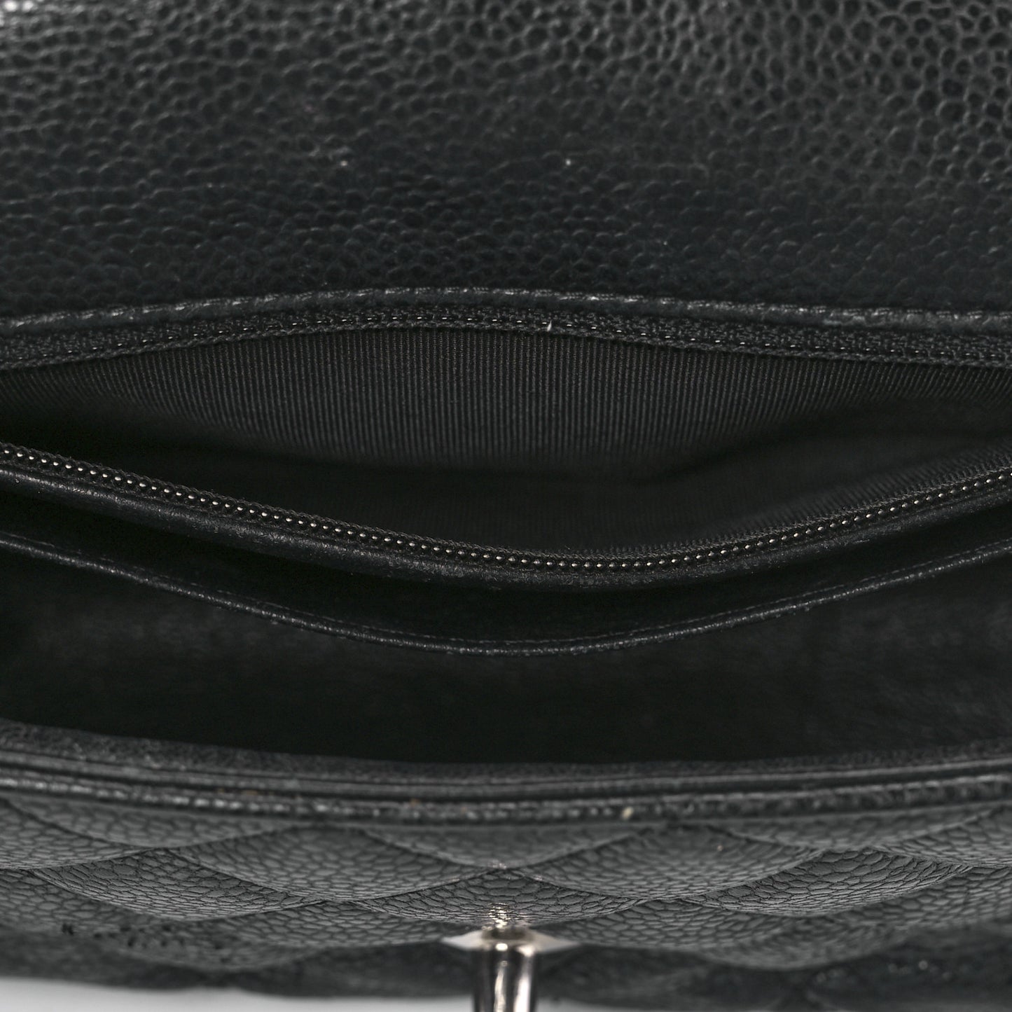 Caviar Quilted Mini Rectangular Flap Black