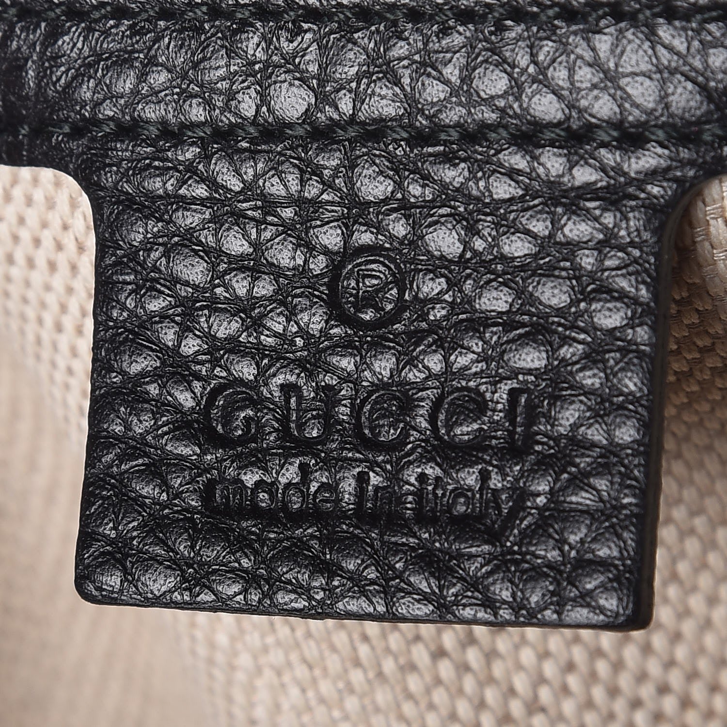 Gucci Pebbled Calfskin Studded Medium Soho Chain Shoulder Bag Black 6 of 7