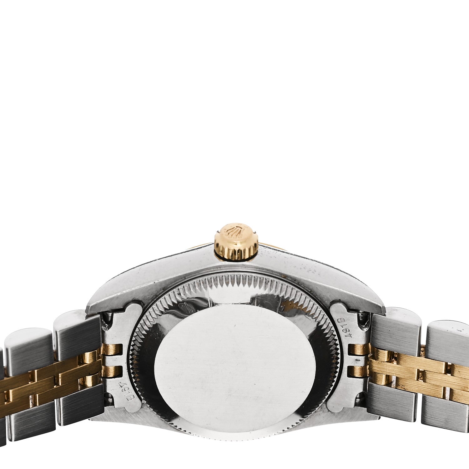 Rolex Stainless Steel 18K Yellow Gold Diamond 26mm Oyster Perpetual Watch Champagne 76193 4 of 5