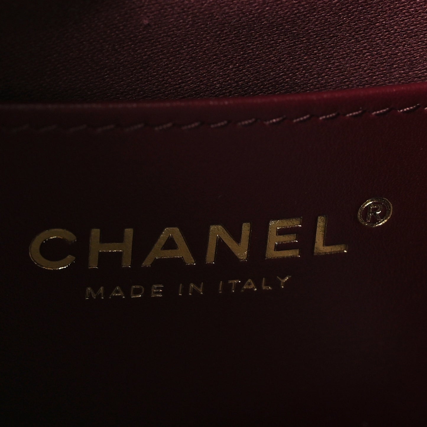 Grained Calfskin Quilted Mini Chanel 25 Handbag Dark Burgundy