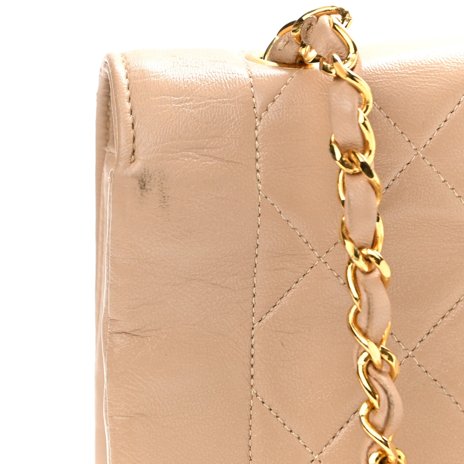 Chanel Lambskin Quilted Medium Single Flap Beige 14 of 14