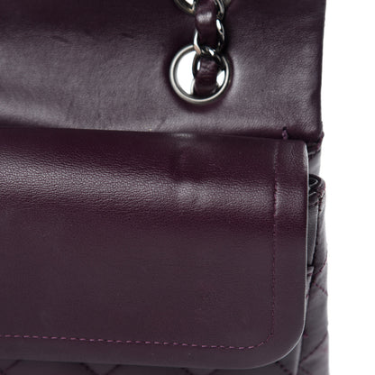 Chanel Lambskin Quilted Medium Double Flap Dark Purple 9 of 13
