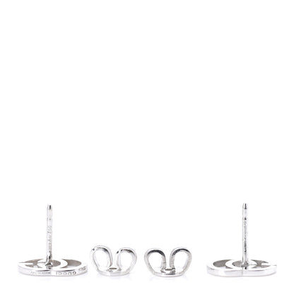Gucci 18K White Gold GG Tissue Stud Earrings 3 of 6