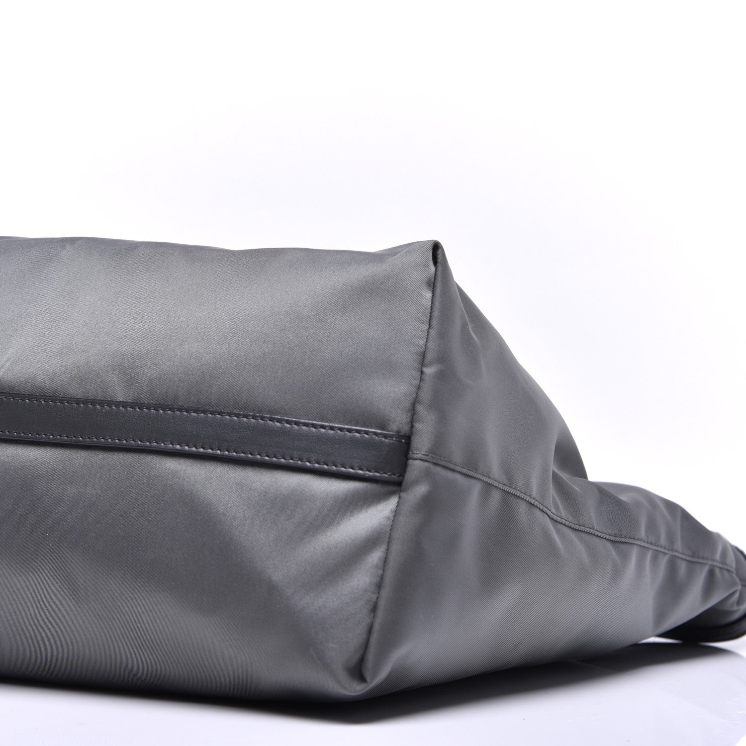 Prada Tessuto Nylon Soft Calf Shopping Tote Ardesia 8 of 8