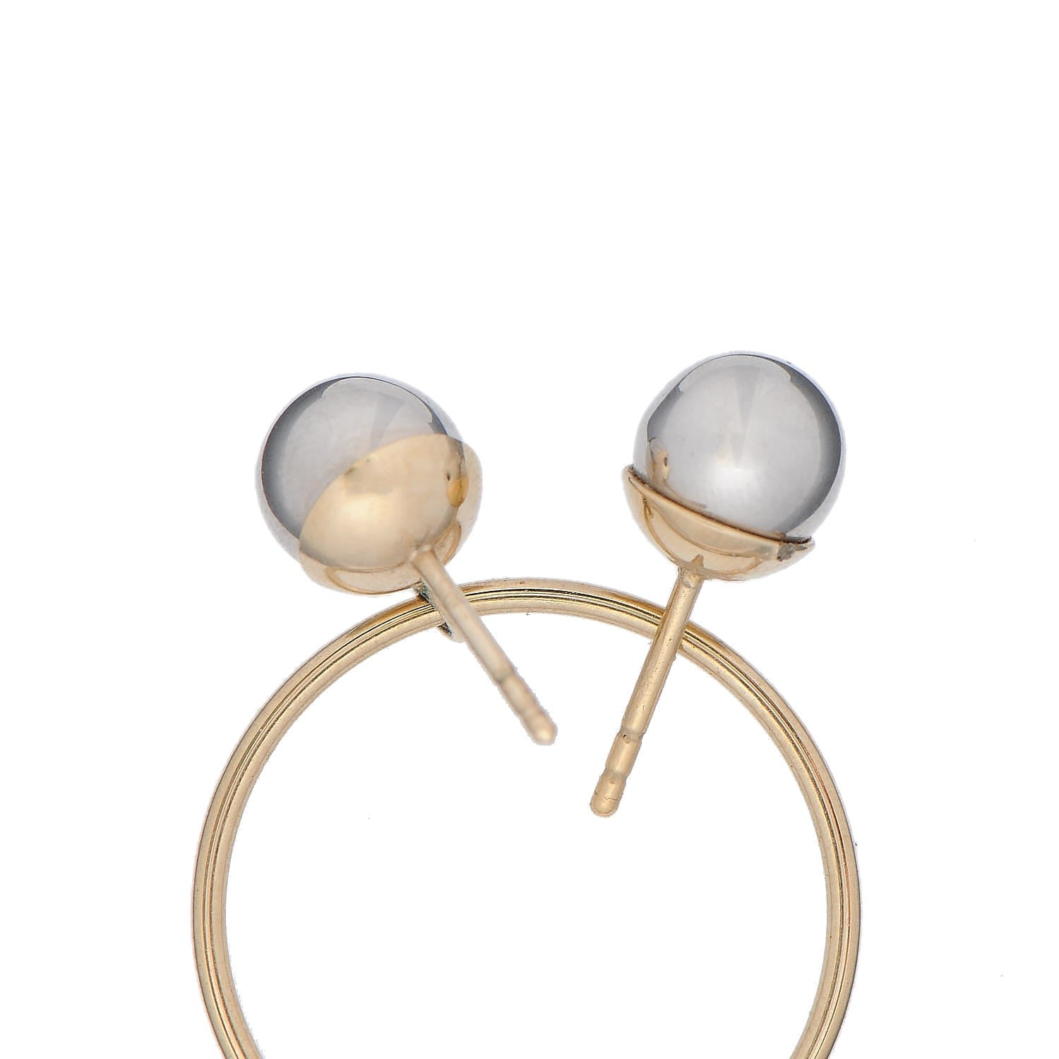 Christian Dior Pearl Mise En Dior Tribal Hoop Earrings 5 of 6