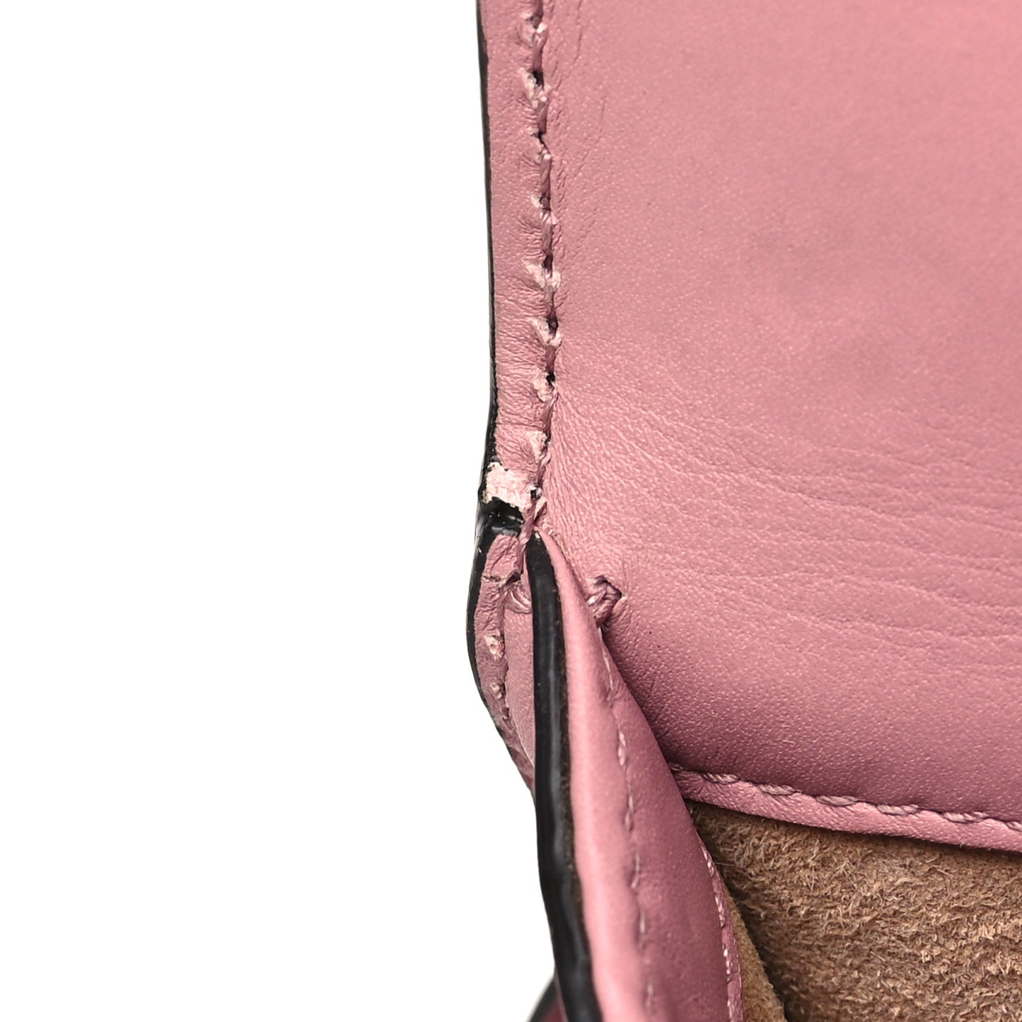 Calfskin Studded Small Padlock Shoulder Bag Carmine Rose