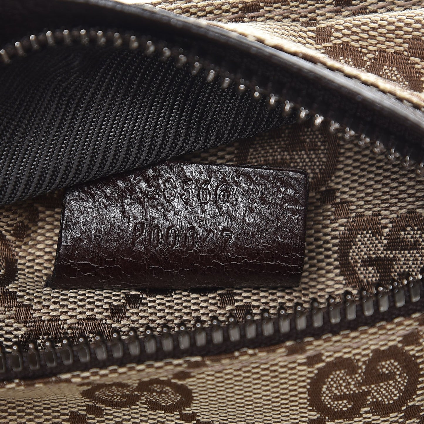 GG Monogram Double Pocket Belt Bag Dark Brown