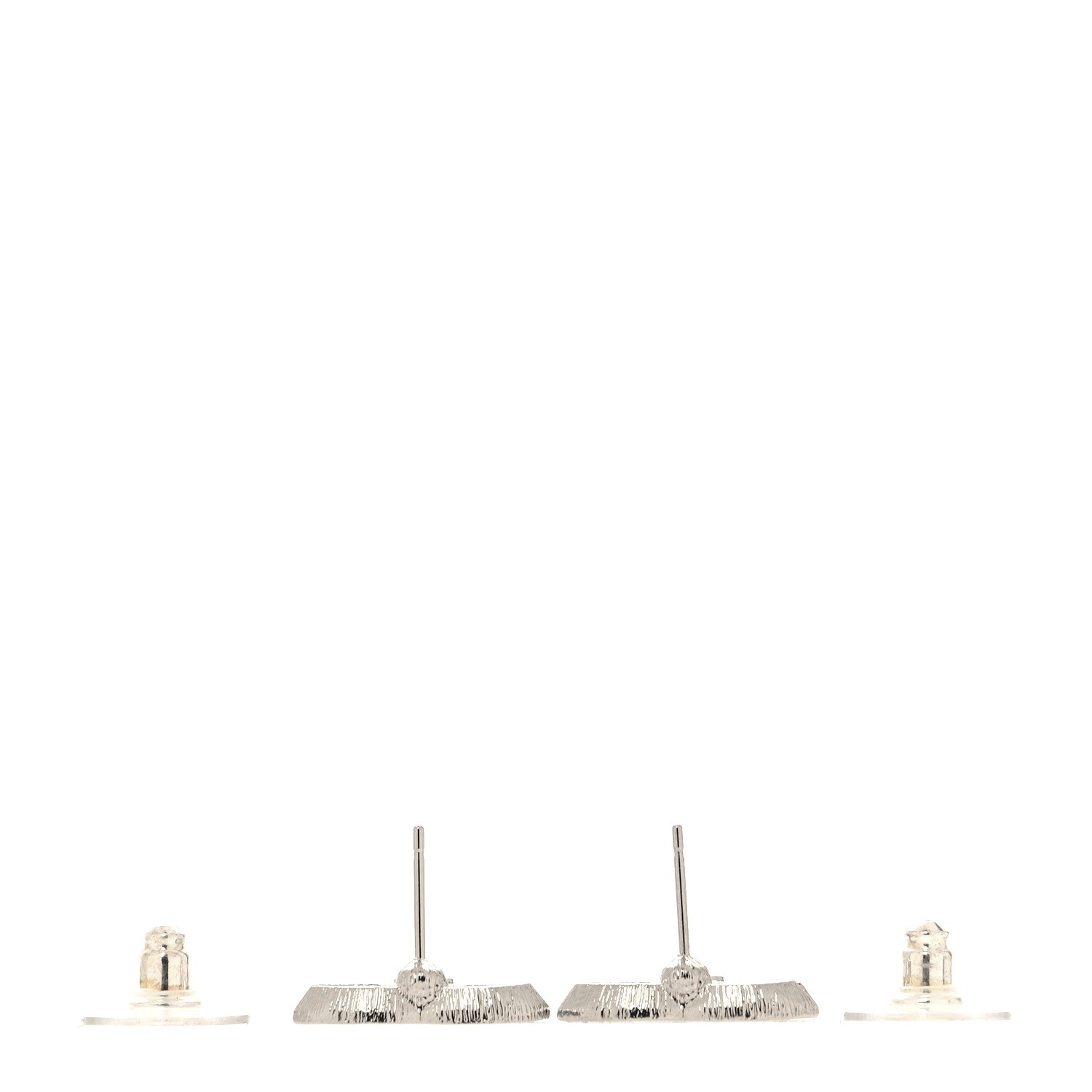 Chanel Crystal CC Earrings Silver 3 of 4