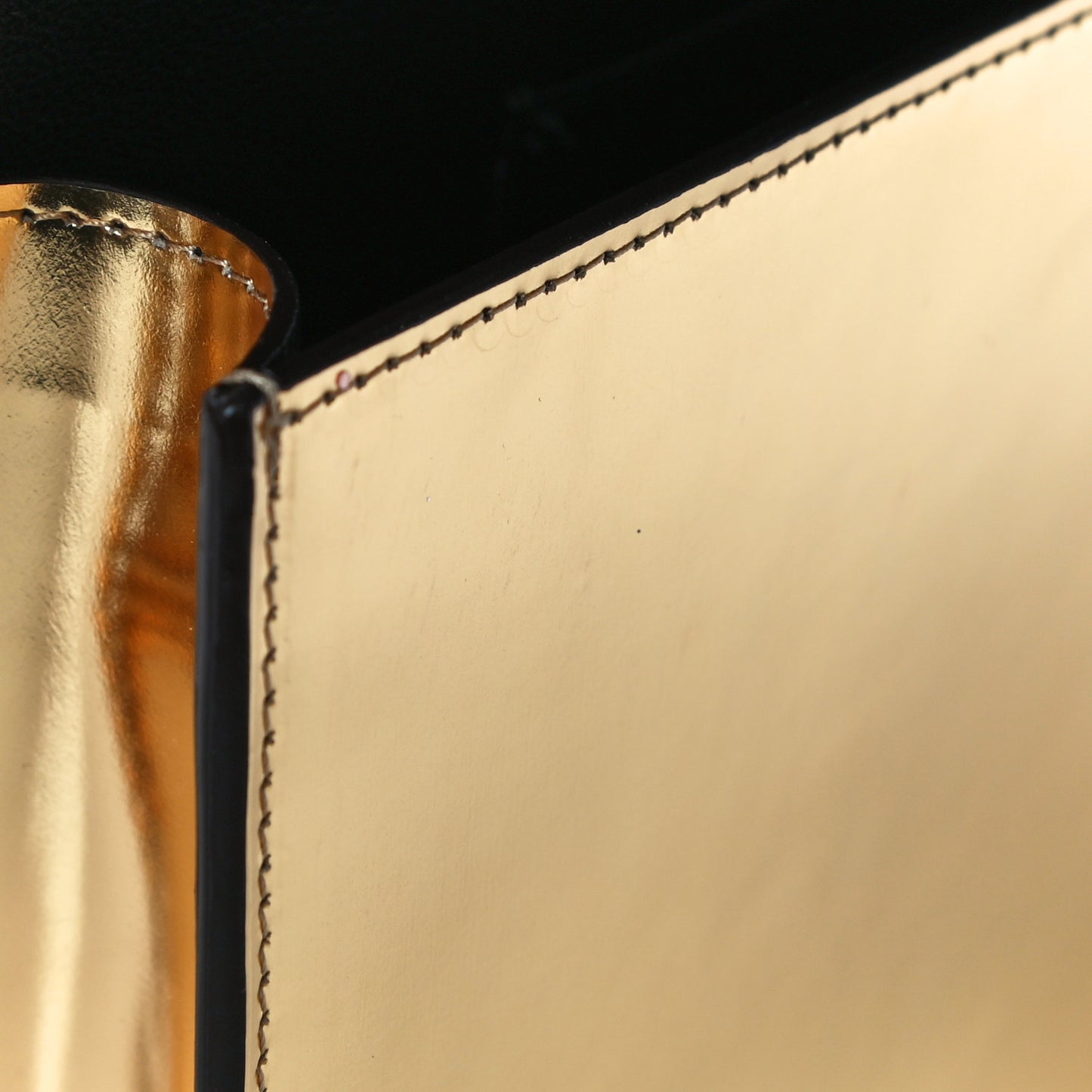 Patent Lilia Clutch Bag Gold