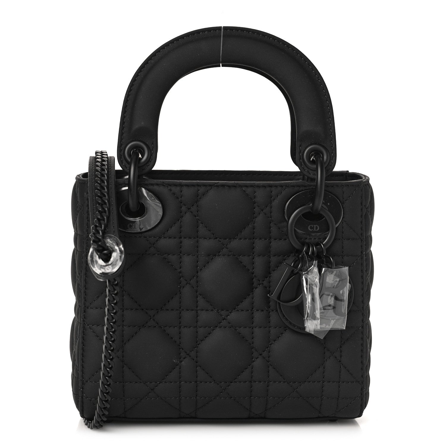 Christian Dior Ultra Matte Calfskin Cannage Mini Lady Dior Black 1 of 9