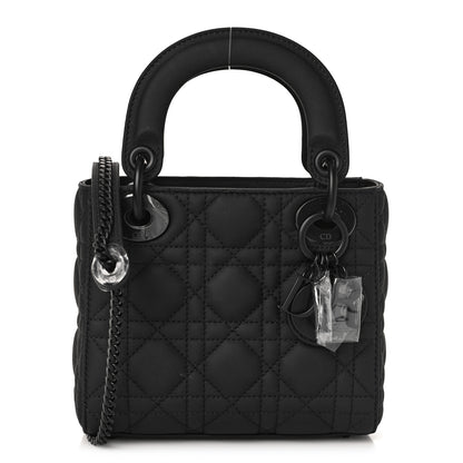 Christian Dior Ultra Matte Calfskin Cannage Mini Lady Dior Black 1 of 9