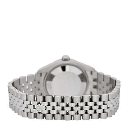 Rolex Stainless Steel 18K White Gold Diamond 31mm Oyster Perpetual Datejust Watch Aubergine Roman 278274 3 of 5
