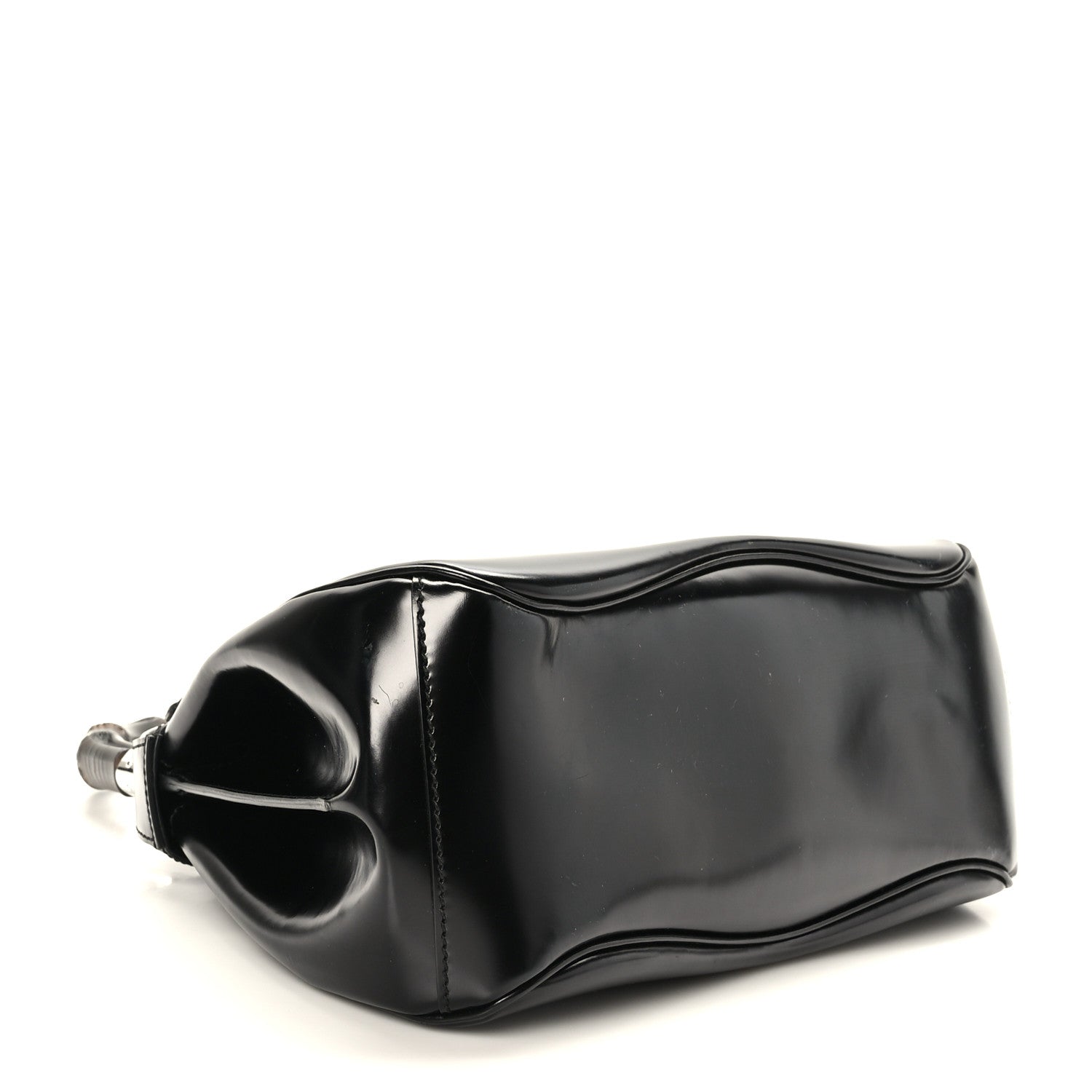 Gucci Regent Calfskin Bamboo Medium Lady Lock Top Handle Bag Black 4 of 10