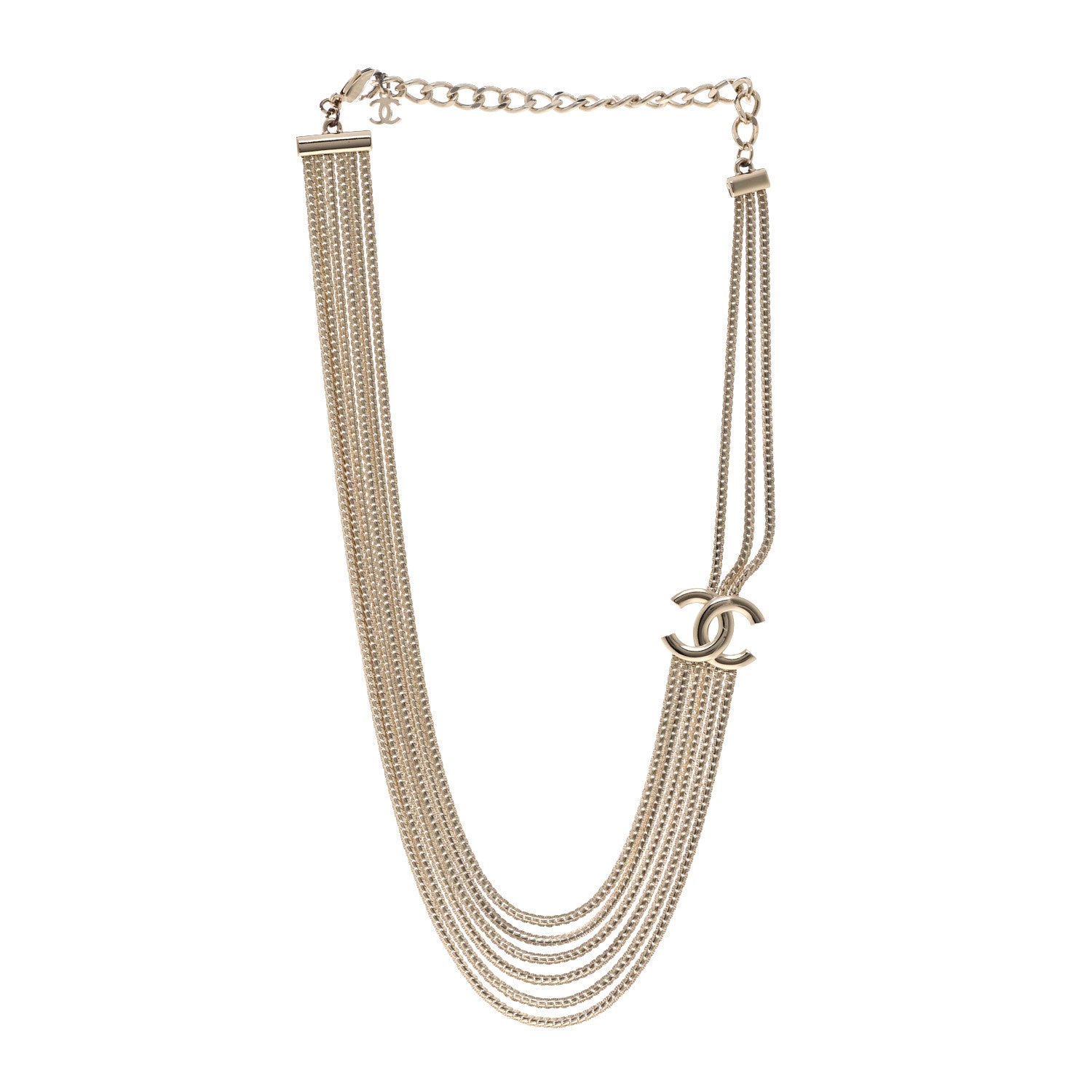 Chanel Metal Chain CC Choker Light Gold 3 of 6