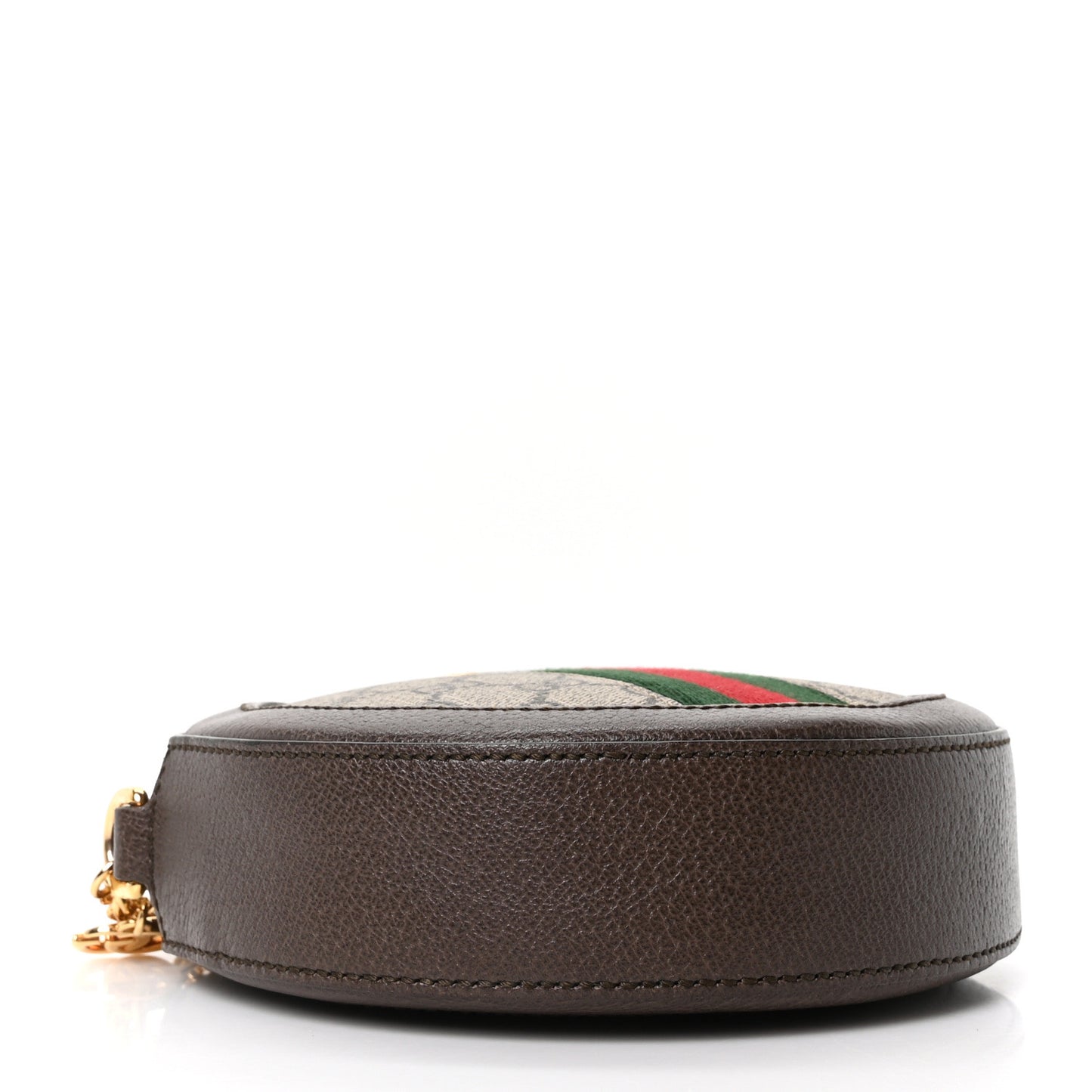 GG Supreme Monogram Web Mini Ophidia Round Shoulder Bag Brown