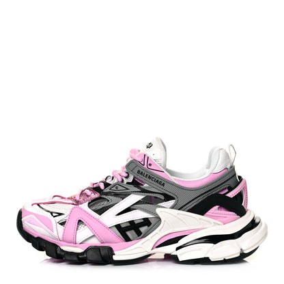 Balenciaga Rubber Mesh Tri-Color Womens Track.2 Open Sneakers 39 Pink Grey White 1 of 7