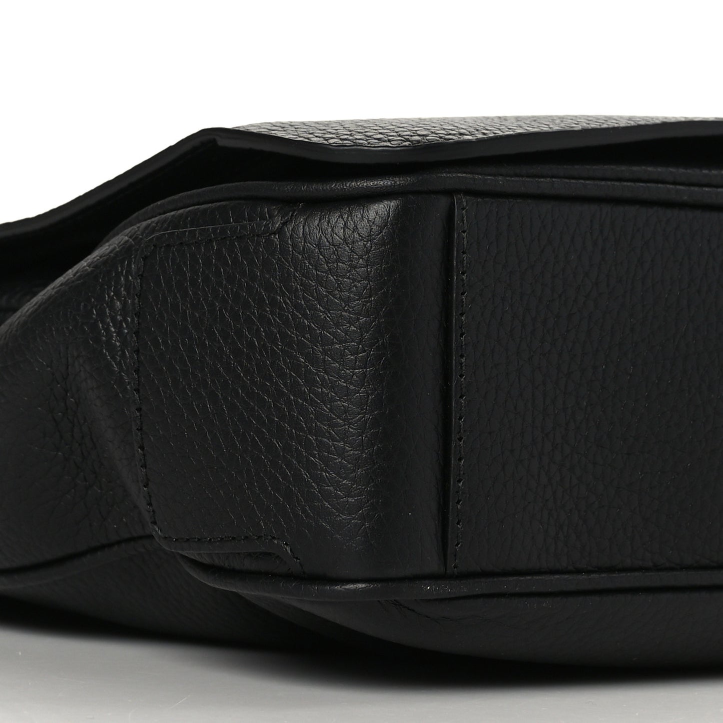 Calfskin Logo Messenger Black