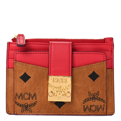 MCM Visetos Patricia Card Case Cognac Red 1 of 16