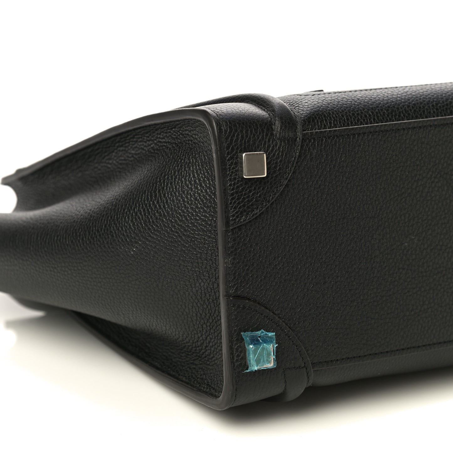 Drummed Calfskin Micro Luggage Black