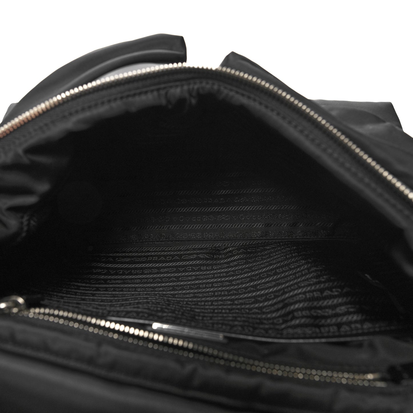 Nylon Tessuto Nappa Symbols Signaux Hobo Bag Black