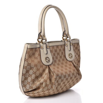 Gucci Monogram Medium Scarlett Studded Tote Off White 3 of 14