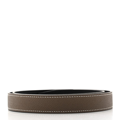 Hermes Swift Epsom 24mm Belt Strap 80 32 Black Etoupe 2 of 8