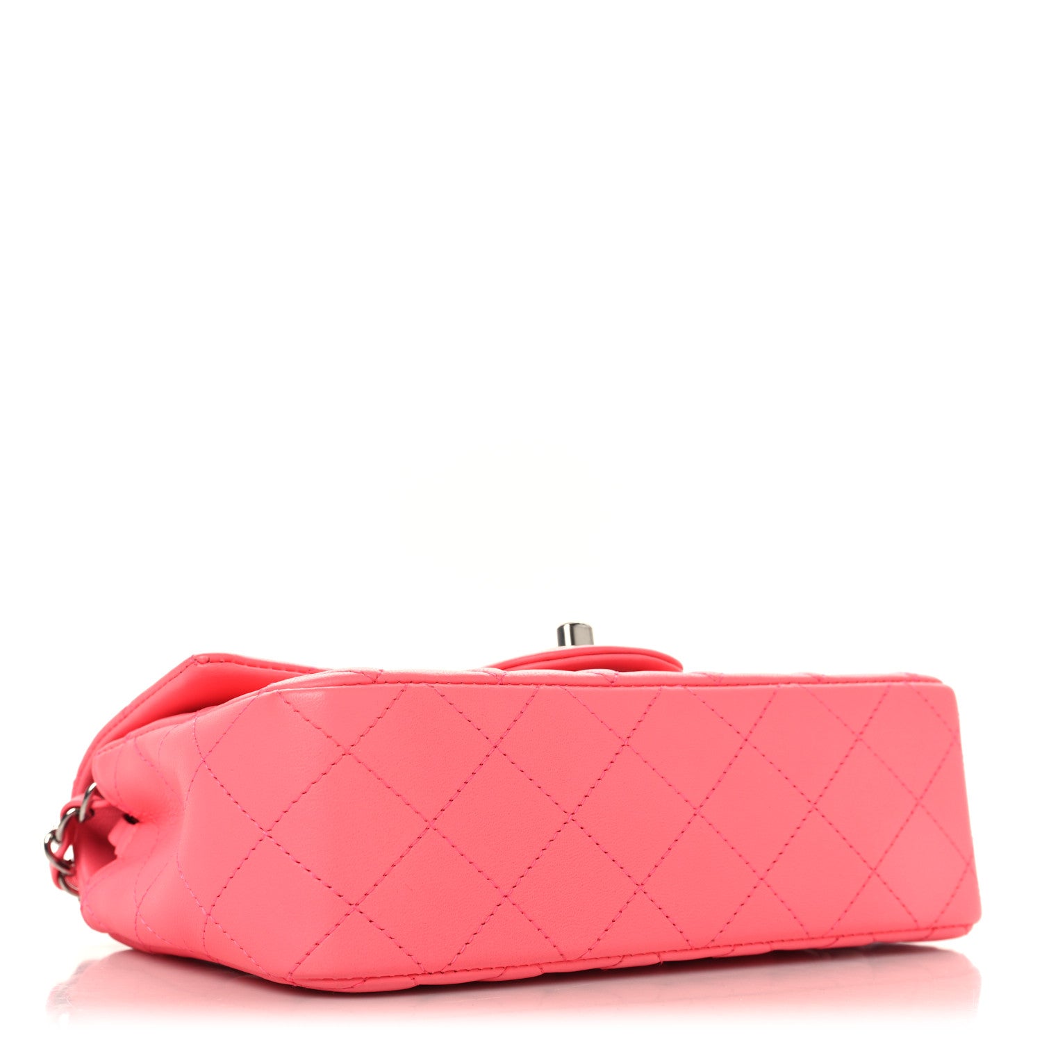 Chanel Lambskin Quilted Mini Rectangular Flap Pink 4 of 10