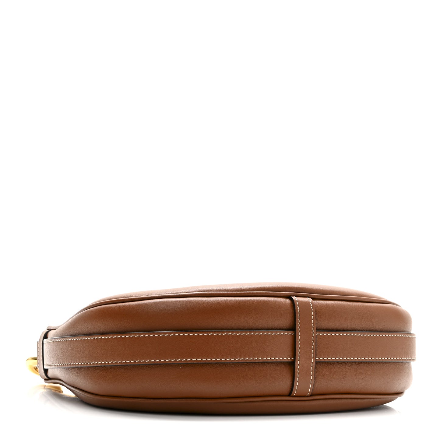 Smooth Calfskin Medium Strap Ava Shoulder Bag Tan