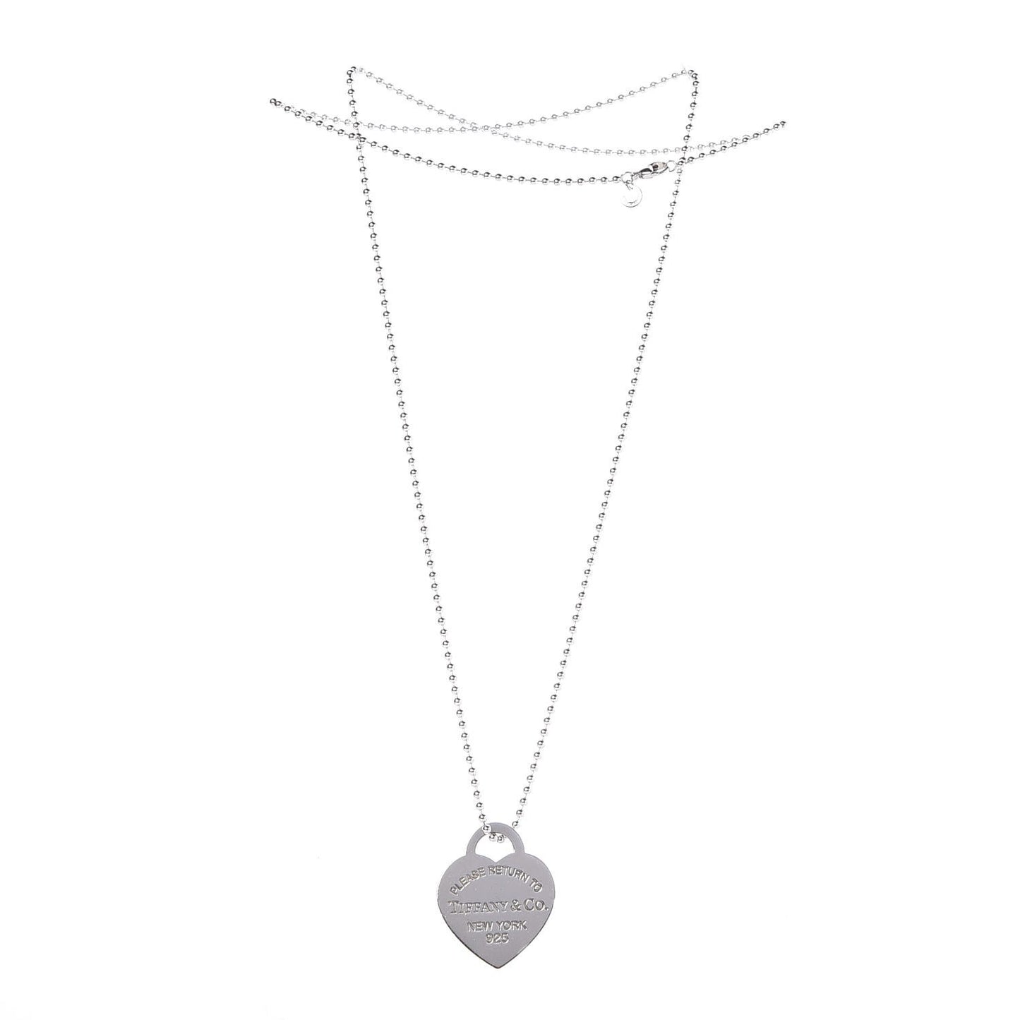 Sterling Silver Long Return to Tiffany Heart Pendant Necklace